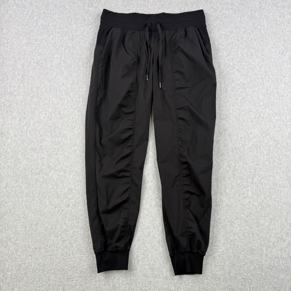 Lululemon Jogger Womens 10 Black Dance Studio Full Length Yoga Gym 28" Inseam